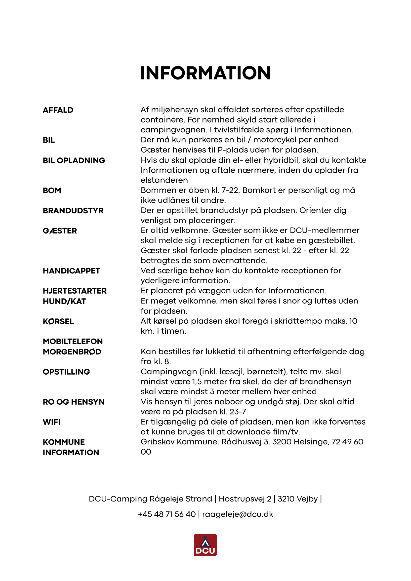 Rågeleje info