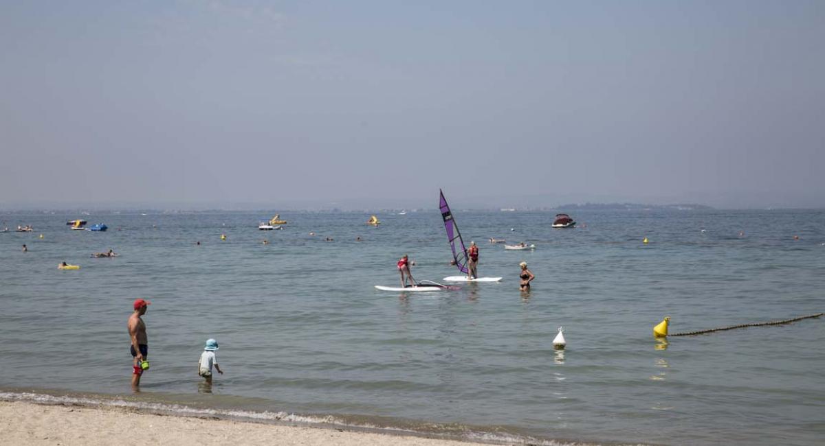 Gardasøen, La Quercia, badestrand, strand, sandstrand