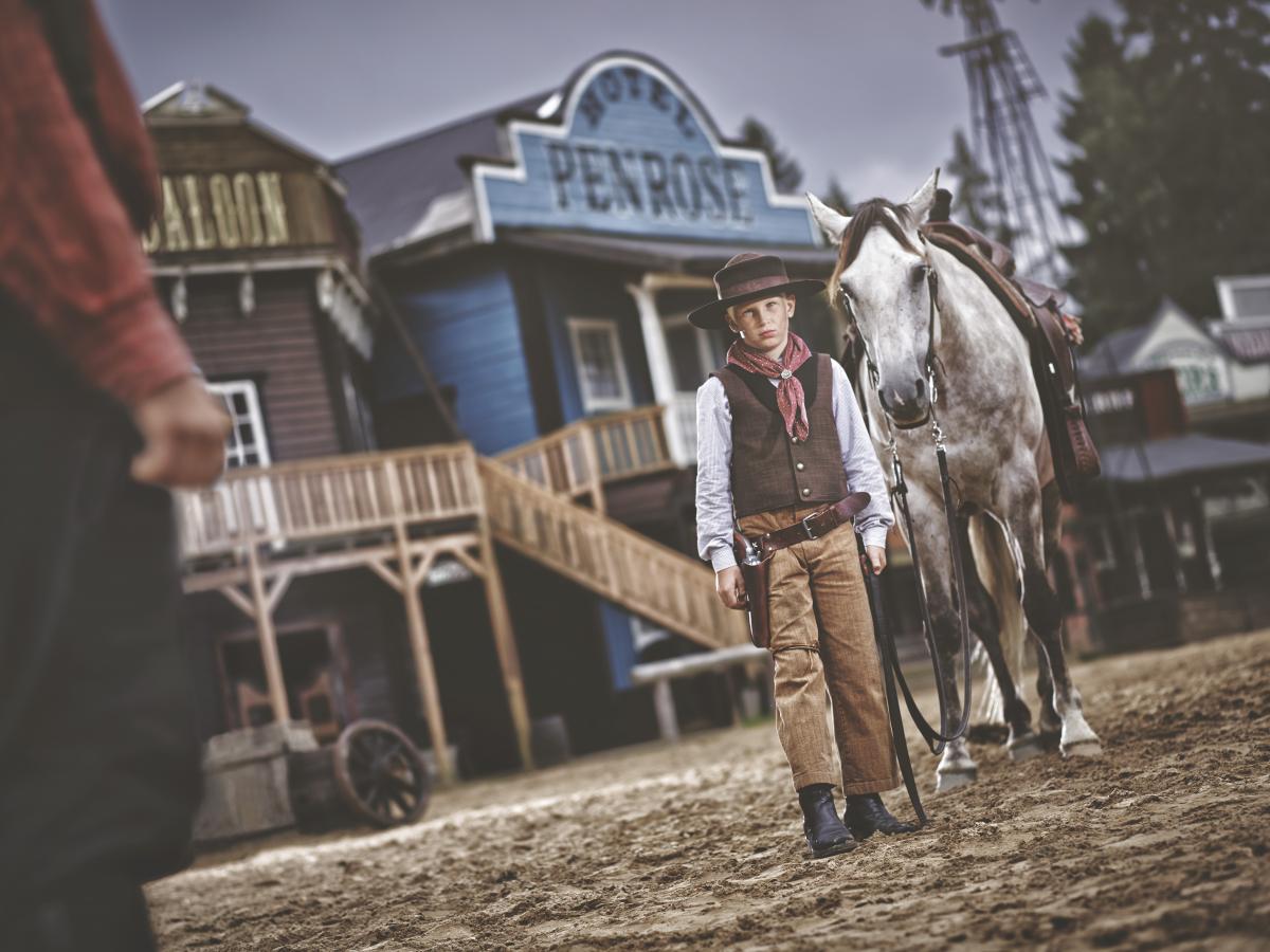 High Chaparral er en herlig western-by med cowboys, banditter og indianere. High Chaparral, western-by, cowboy-by, Sverige, park, børn, sommerferie, rejser
